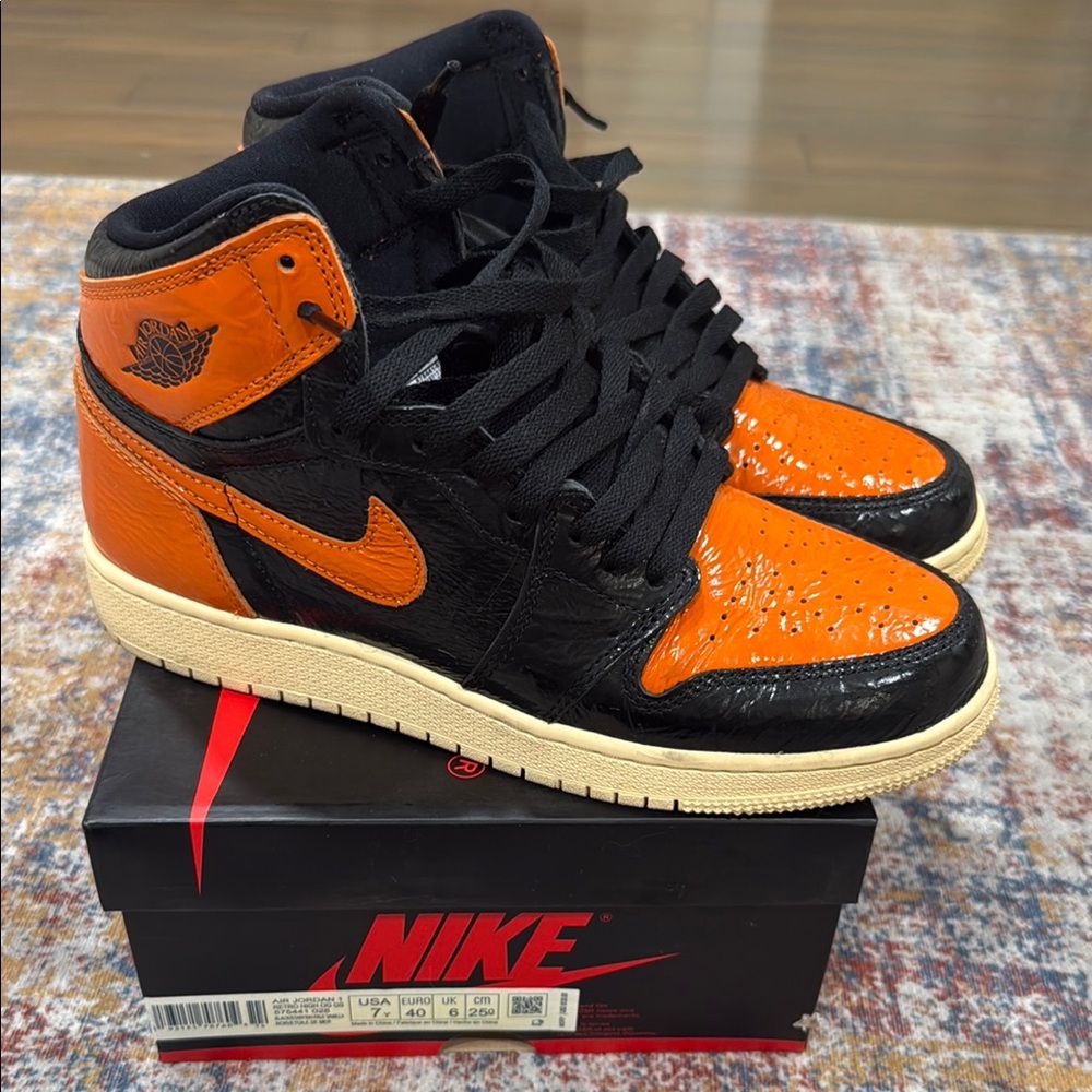 Nike Air Jordan 1 High Black and Orange